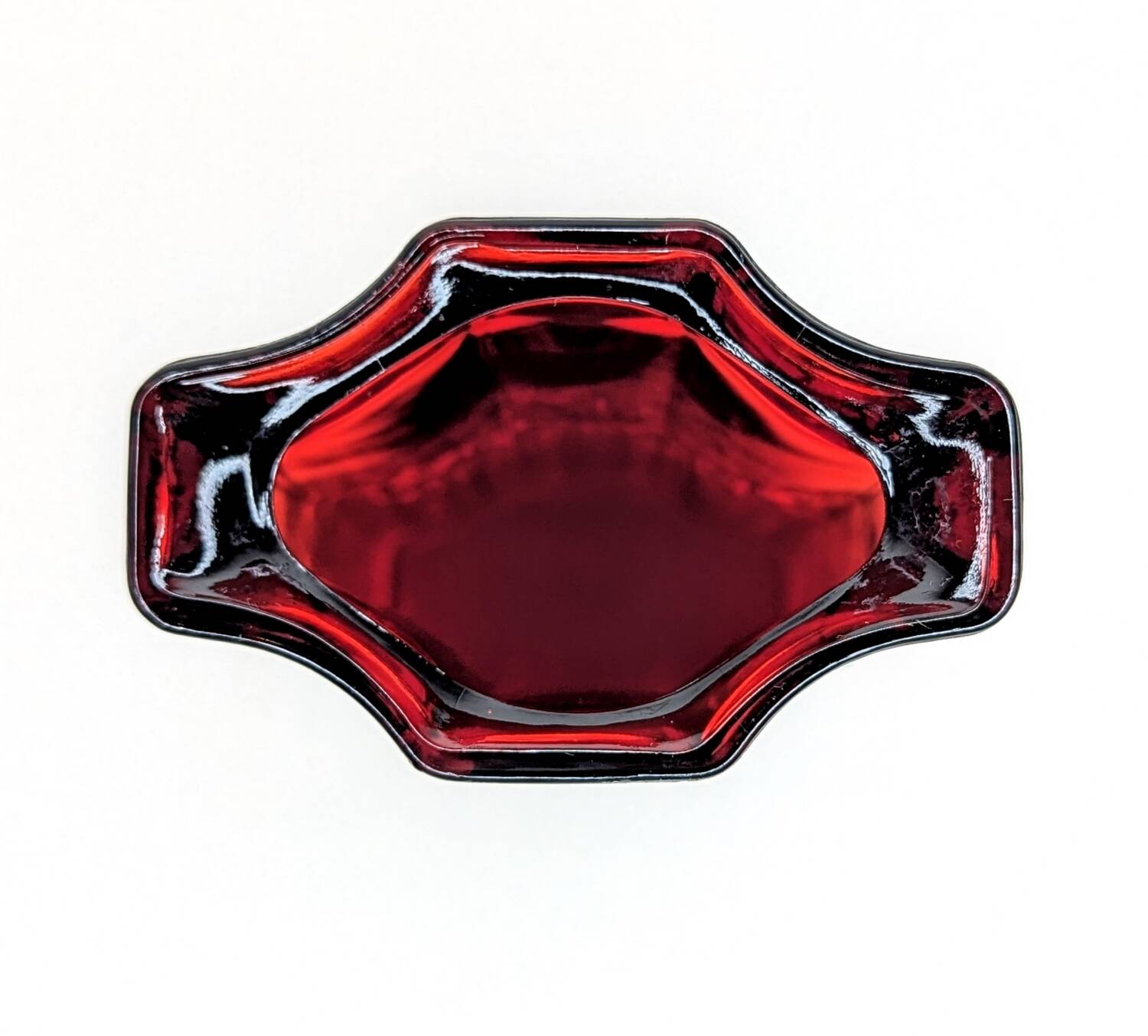 Vintage Avon burgundy glass vase