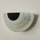 Pair of vintage wall lights, sandblasted perspex and black metal, Italy, 1980
