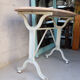 Antique garden table in cast iron and pink marble.