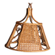 Lustre en rotin et cannage vintage