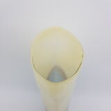 Vase en verre soufflé gris et beige