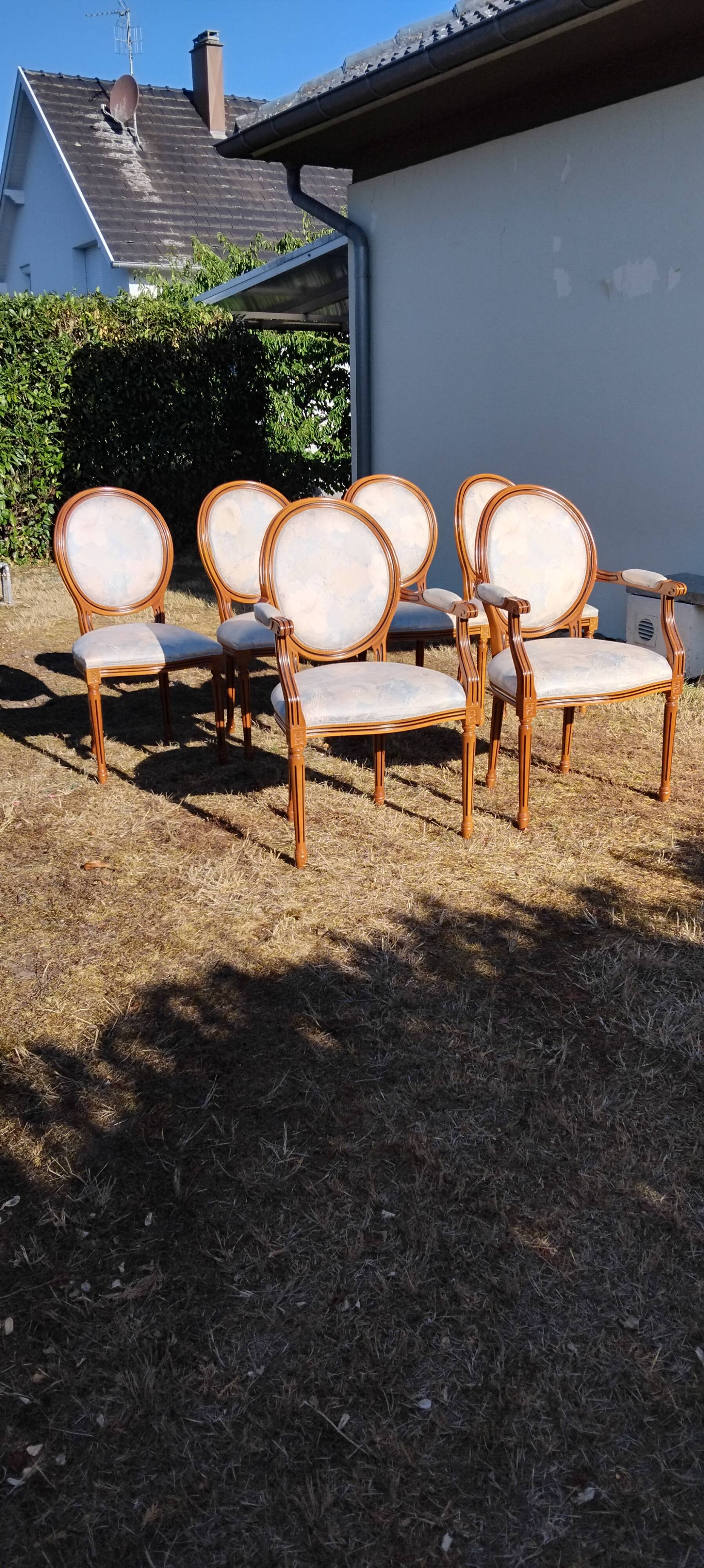 4 chairs and 2 armchairs