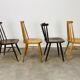 4 Scandinavian chairs with bars from the 60s