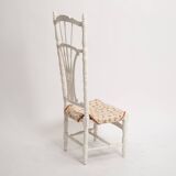 Napoleon 3 shabby white nurse chair