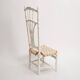 Napoleon 3 shabby white nurse chair
