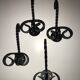 Black wrought iron coat hooks