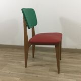 Chaise bicolore des années 60