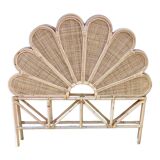 Canage headboard and rattan