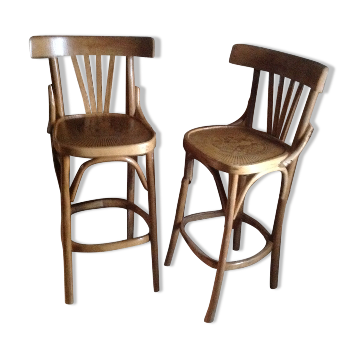 Pair of bar high chairs
