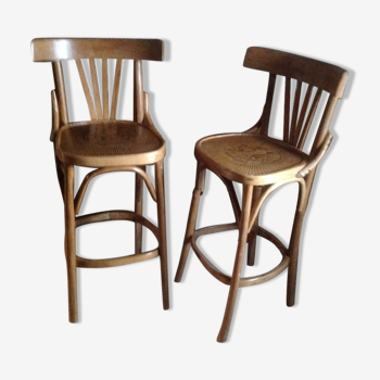 Pair of bar high chairs