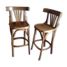 Pair of bar high chairs