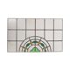 Colorful Art Deco Floral Stained Glass Window 51x42cm