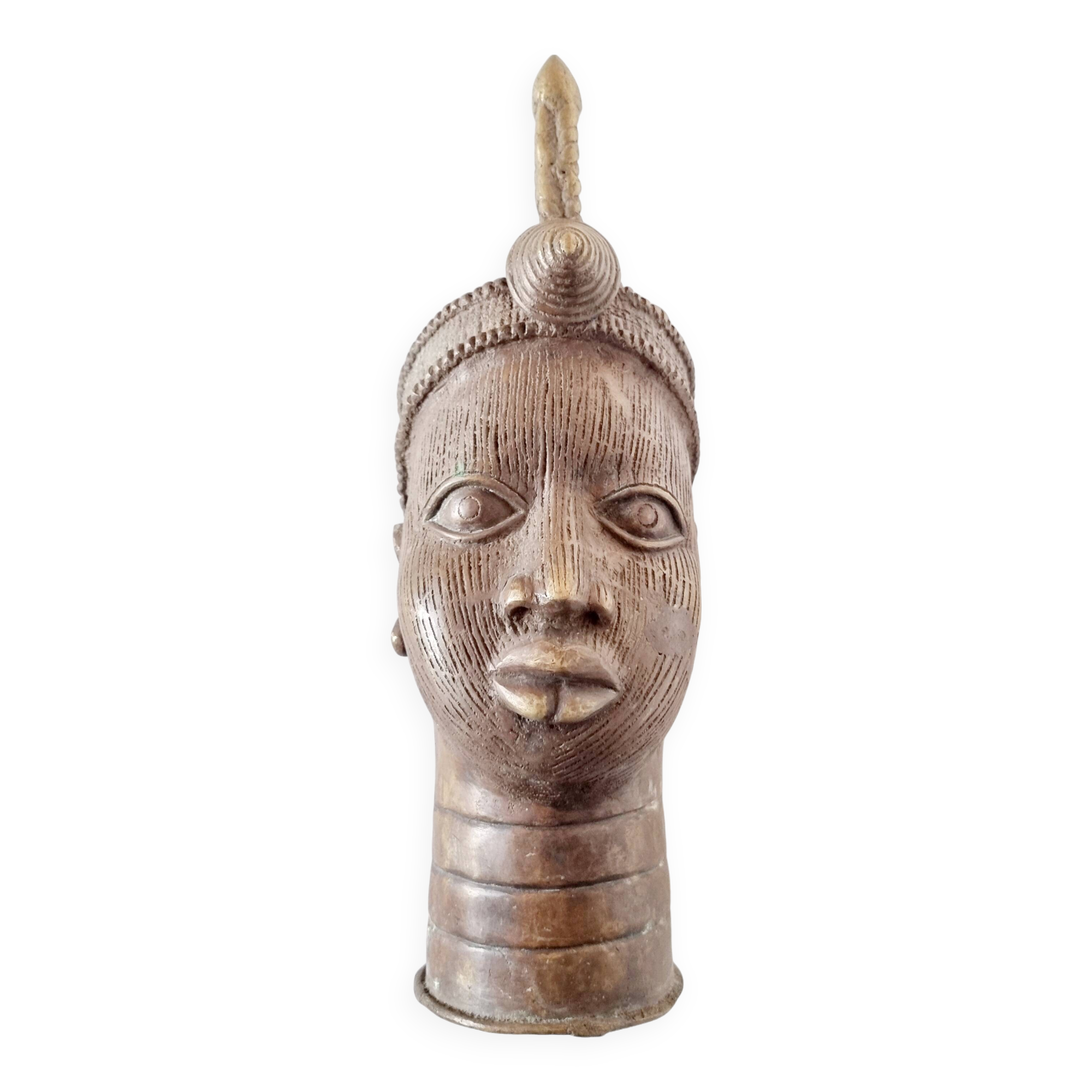 head of Ife, cradle of the Yorubas, from the Kingdom of Benin (Nigeria) in Bronze 1950s-60s Col