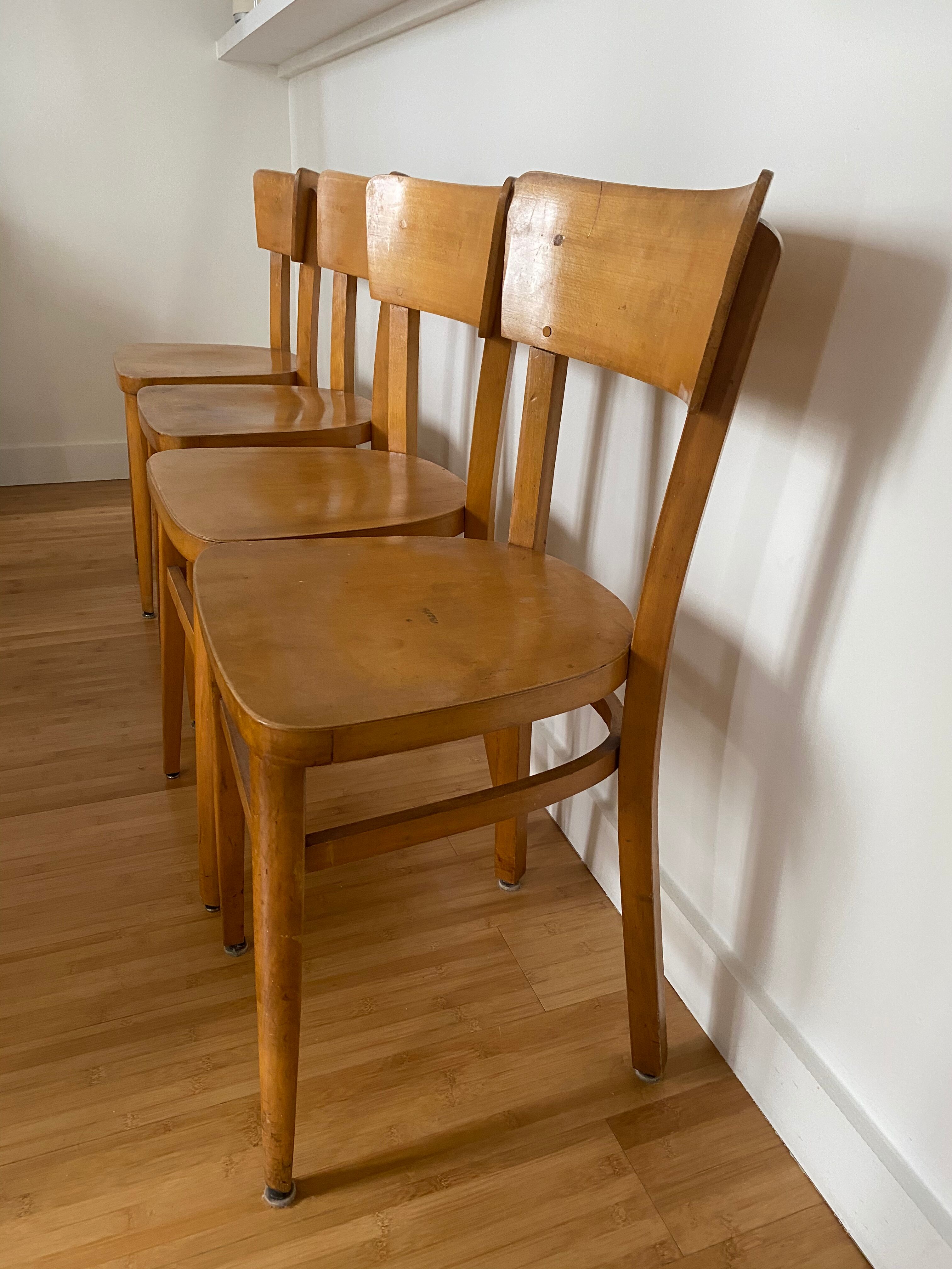 Set of four Bistrot chairs