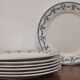 Set of 7 iron earth flat plates u&c sarreguemines and digoin