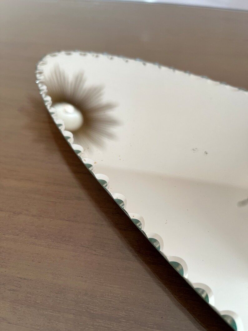 Beveled oval mirror to pose art deco 40s 50s 15x55cm