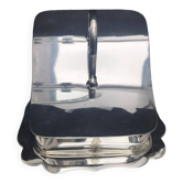 Butter dish silver plated butter/cheese dish with silver metal lid