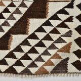 3x10 Brown Beige Persian Kilim Runner Rug, 97x324Cm