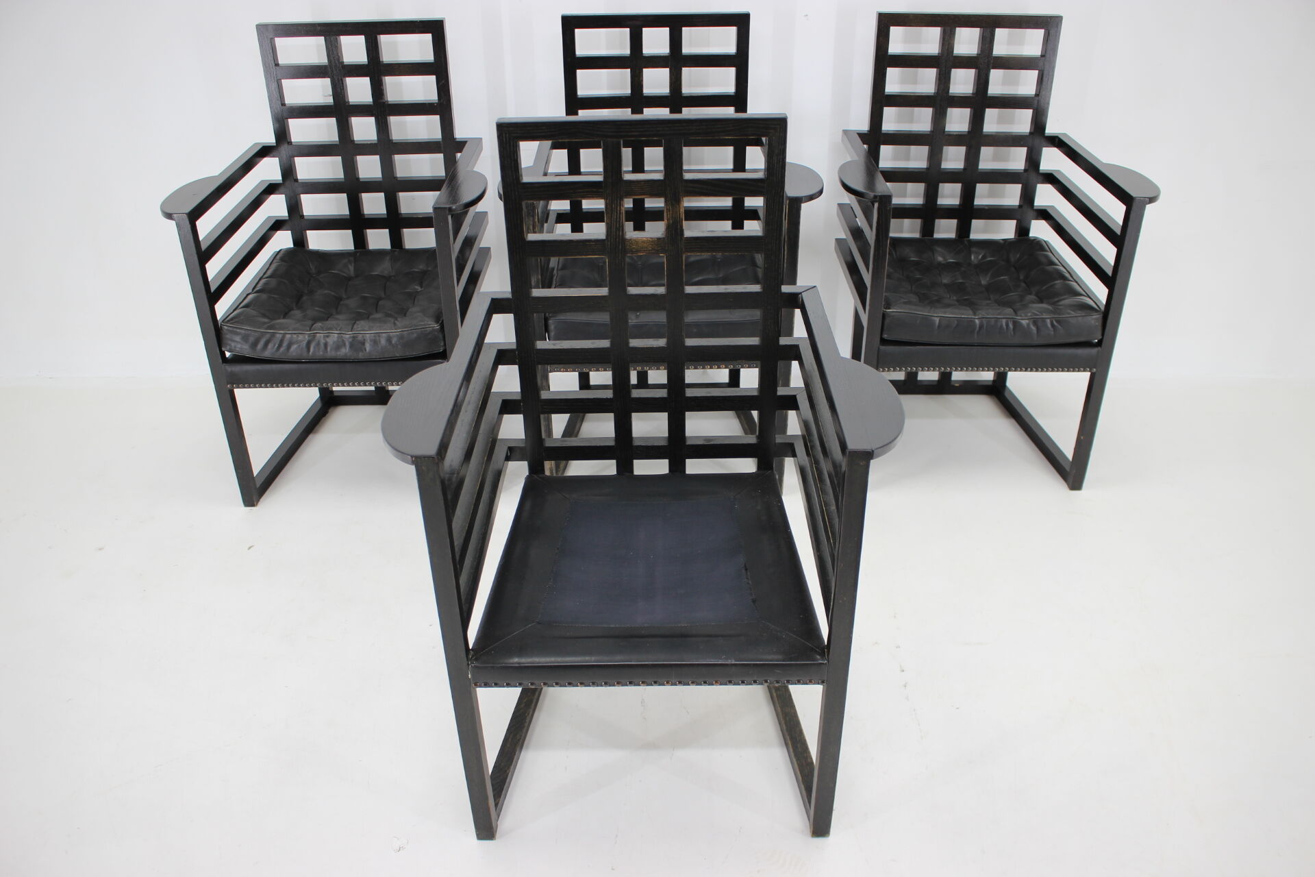 Set of Four Josef Hoffmann Armloffel Chairs Made By Wittmann,Austria
