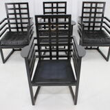 4 chaises Josef Hoffmann Armloffel fabriquées par Wittmann, Autriche