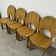 Lot de 4 chaises scandinave möbelfabrik glostrup orme massif vintage 70