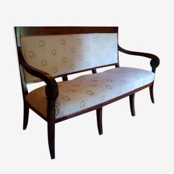 Banquette Directoire acajou