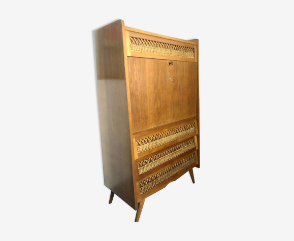 Vintage rattan writing desk