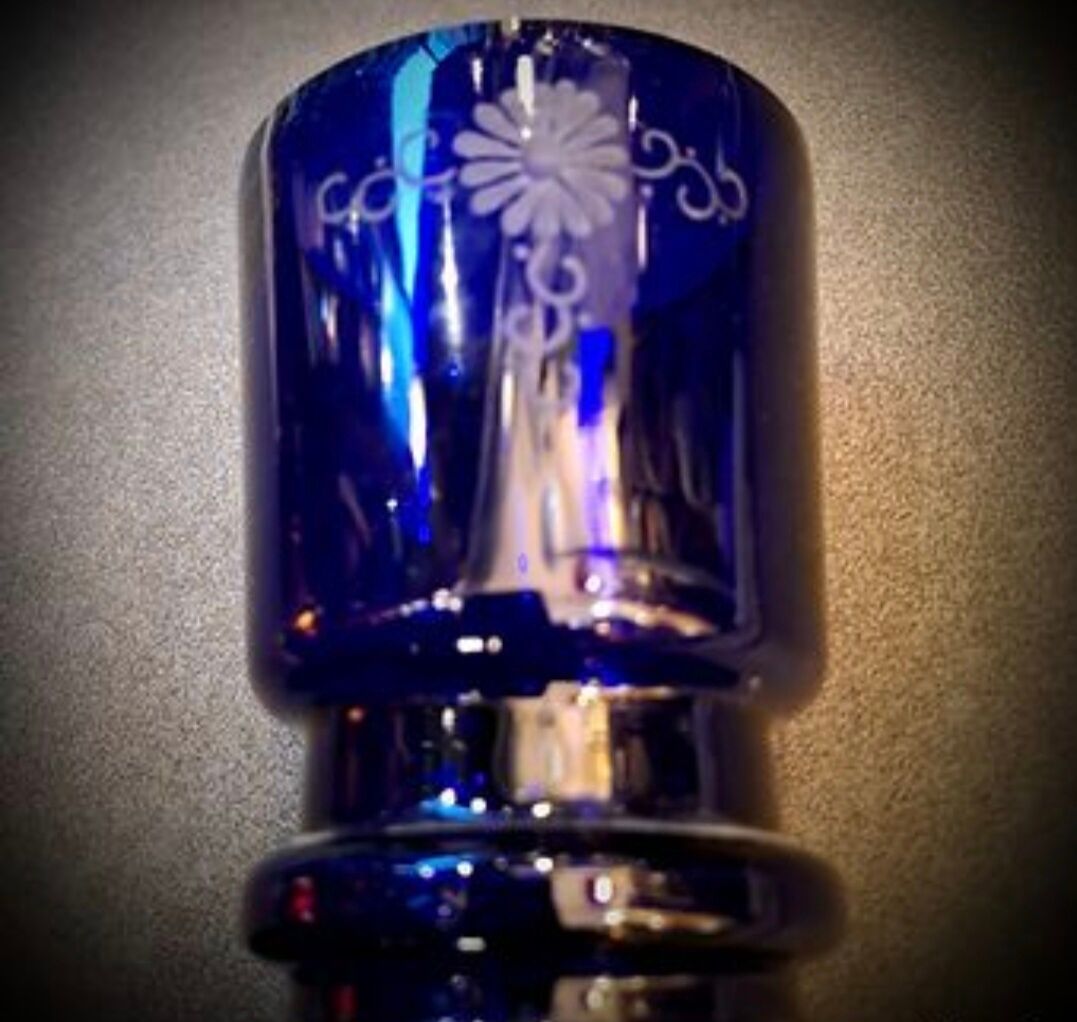 Pair of cobalt blue vases