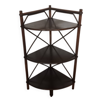 Etagère d'angle en rotin