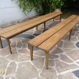 Oak cloakroom bench 247 cm