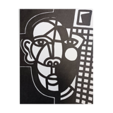 Anonymous, ethnic head, graphic, 2000s