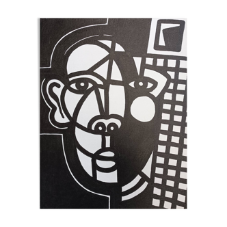 Anonymous, ethnic head, graphic, 2000s