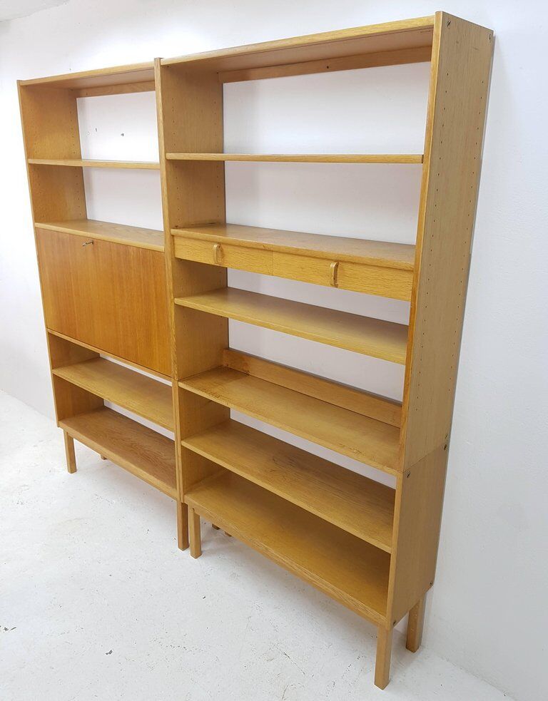 Bertil Fridhagen for Bodafors blond oak bookcase