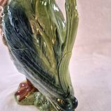 Zoomorphic pitcher barbotine Saint Clément Mallard Duck A028