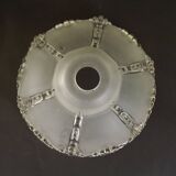 Signed ezan france frosted glass icicle shades set of 3 – art deco lighting