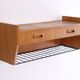 Etagere vintage scandinave en teck et metal 1960