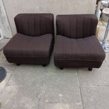 Pair of Tito Agnoli low chairs