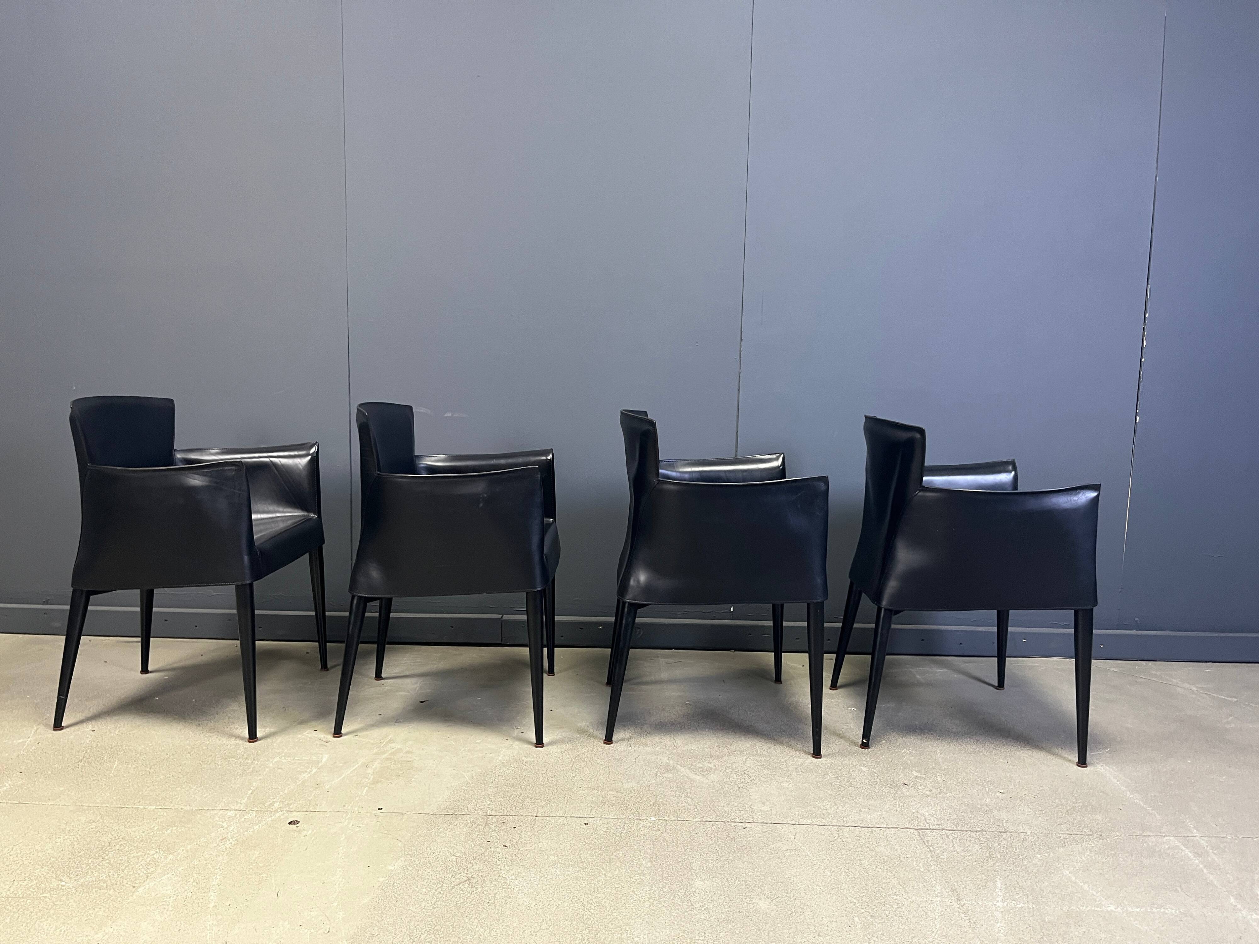 Vela dining chairs by Carlo Bartoli for Matteo Grassi, 1980s