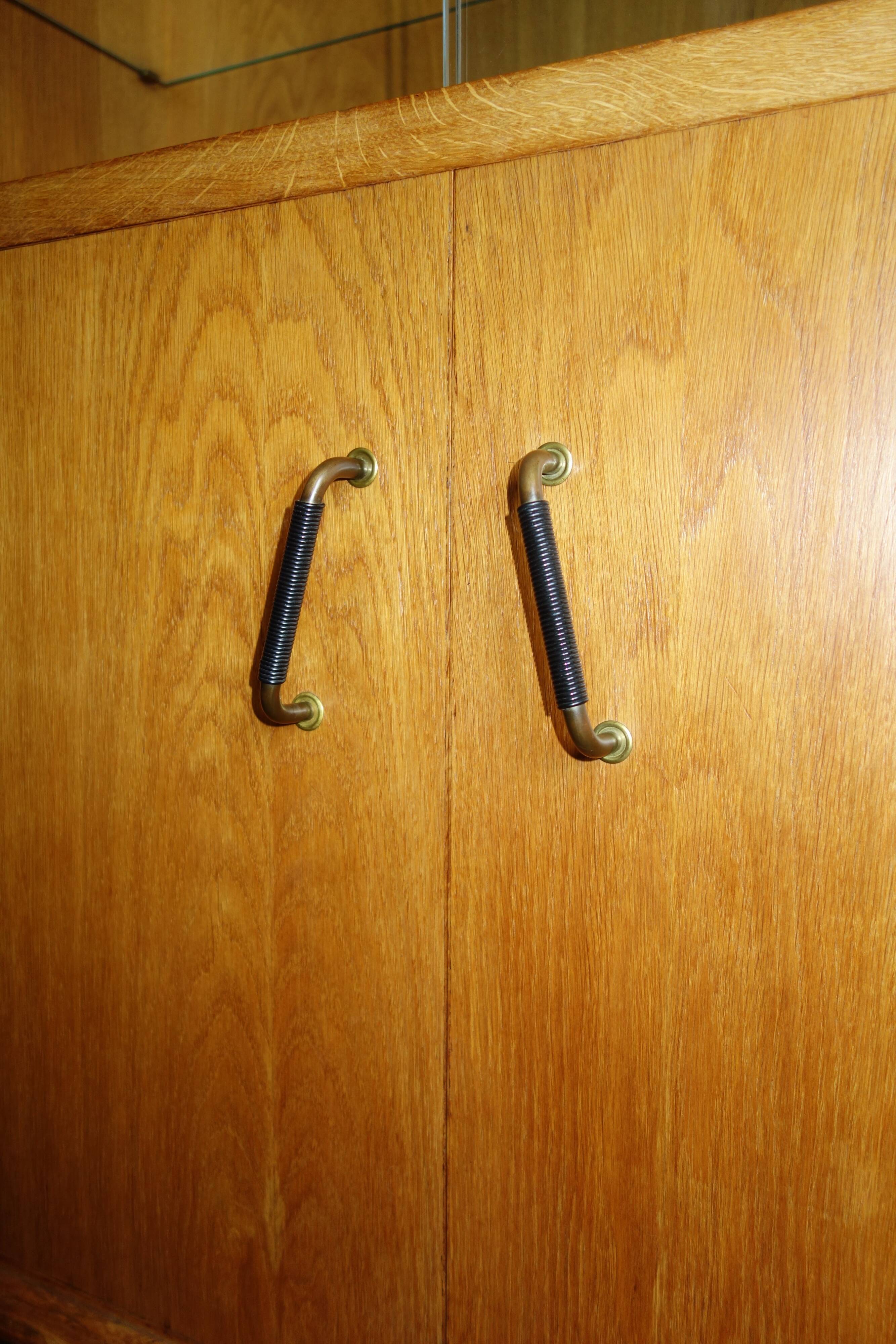 Library showcase in oak from the 1950s