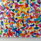 Tableau composition abstraite de Claudia T année 2015, pièce unique