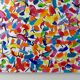 Tableau composition abstraite de Claudia T année 2015, pièce unique