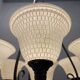 Vintage bronze Murano glass chandelier 1960s