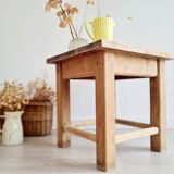Brutalist table - oak side table