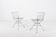 Paire de chaises vintage en fil d'acier de design architectural italien des années 1970