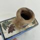 Persian bottle, antique vase with polychrome flower decoration, Kagjar style, antique ceramic