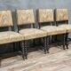 Suite de 4 chaises style Louis XIII en chene vers 1850