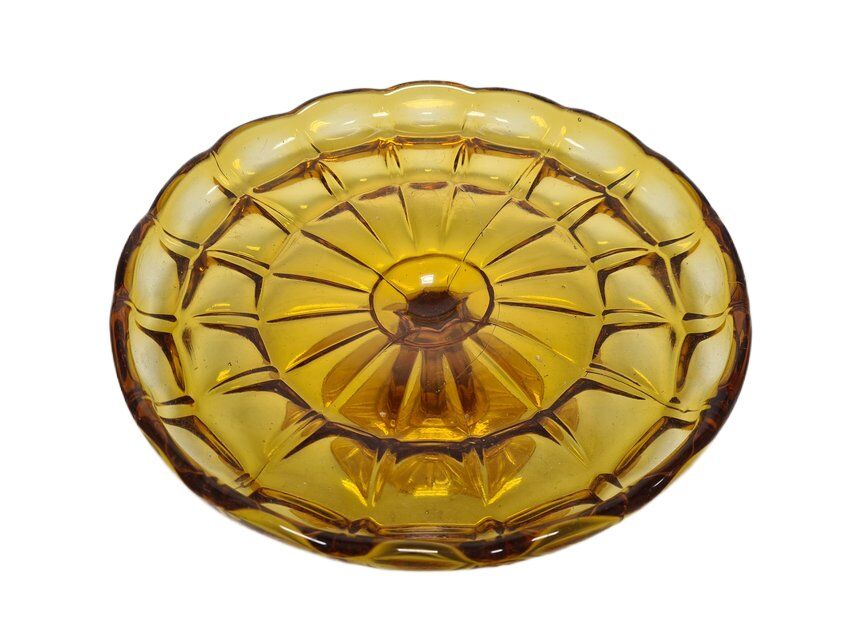 Cake bowl on stand from Ząbkowice Glassworks, 1970s