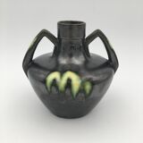 Art Deco vase in glazed ceramics, by Gustave De Bruyn, numbered - 1920s-1930s