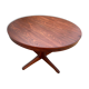 Scandinavian extendable round table in teak lg 115 to 205cm an60