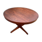 Scandinavian extendable round table in teak lg 115 to 205cm an60